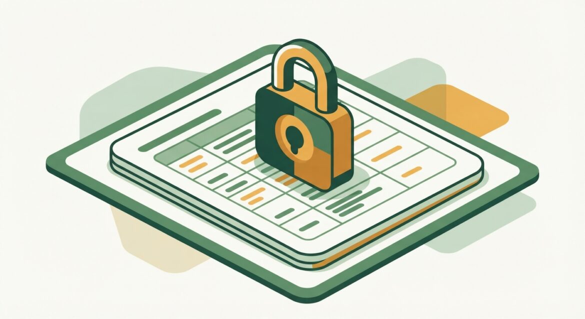 a padlock icon resting on top of a printed price list
