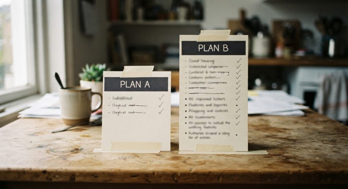 A side-by-side comparison chart of two subscription plans with one feature list shorter than the other