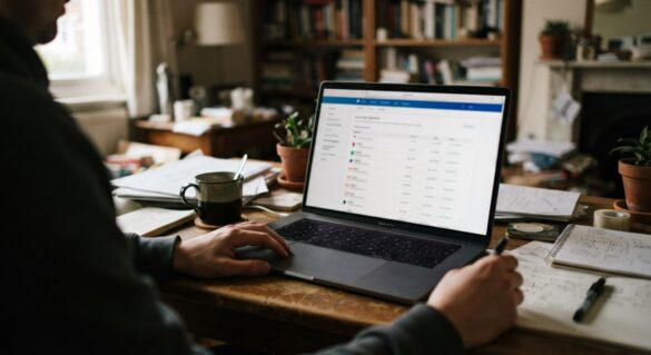 A laptop screen showing a PayPal account settings page with a list of automatic payments
